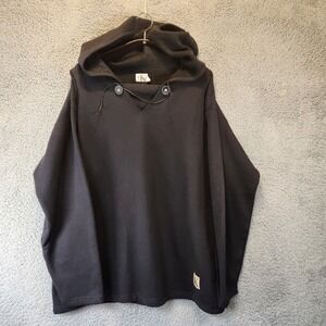 Calvin‎ Klein Hoodie Mens Size Large Sweatshirt Button Neck Pullover Deep Blue